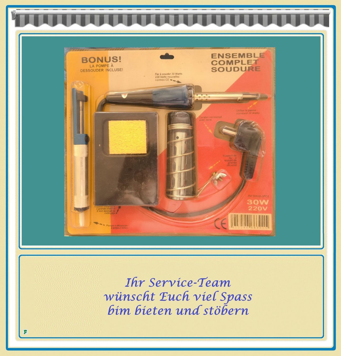 Tous les outils: • Lötkolben-Set 220V 30W – Neuf avec emballage d'origine à Münchwilen TG par FDOF_SHOP 1
