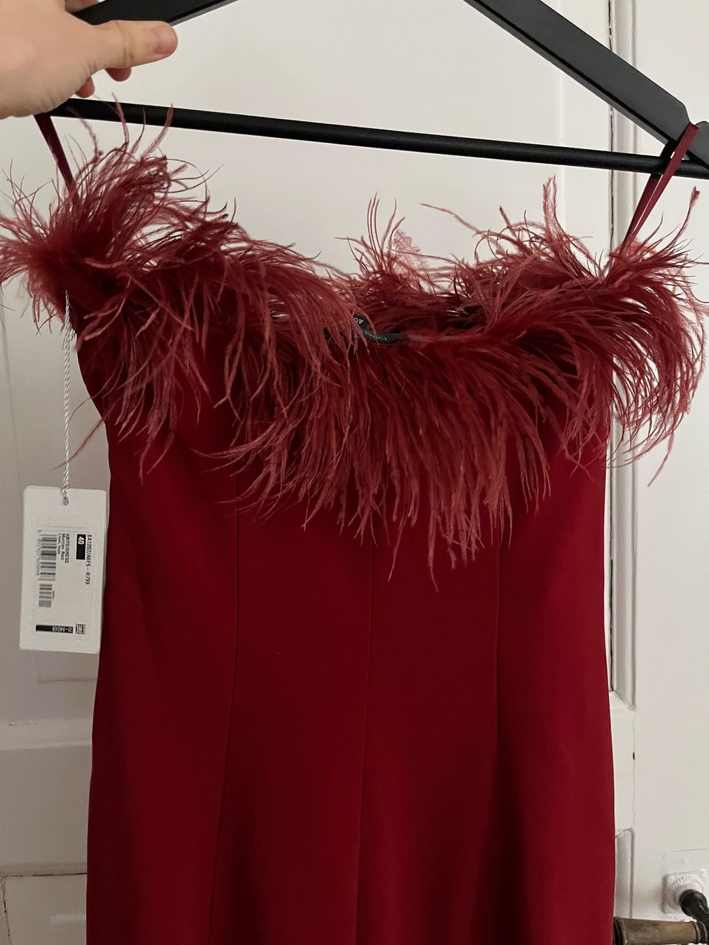 Patrizia Pepe Vestiti: Rotes Kleid mit Federn Patrizia Pepe – Nuovo e nell'imballaggio originale da Zürich venduto da luc_7rg9 3