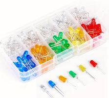 150 Stk 5mm 5V LED Leuchtdioden 6 Farben Restposten neu