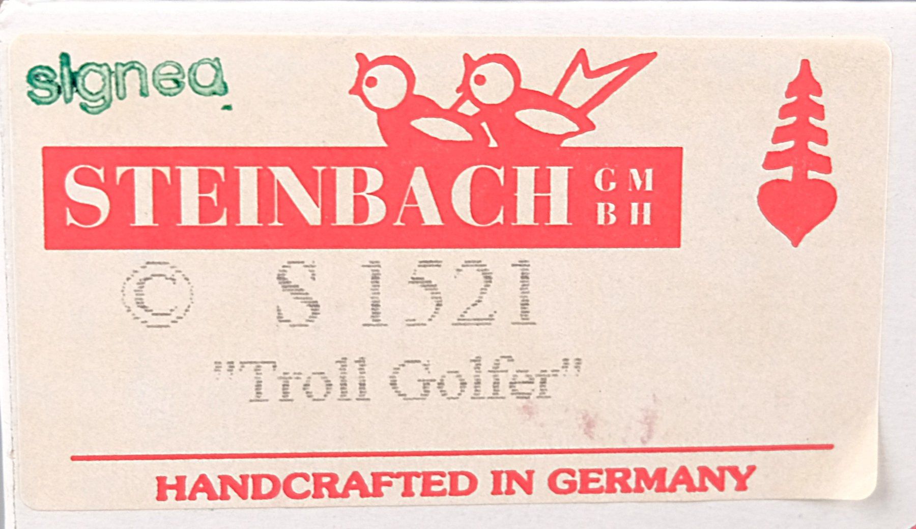 Statuette: Nussknacker "Troll Golfer" von Steinbach GmbH – Usato da Volketswil venduto da brockipfannenstil 8