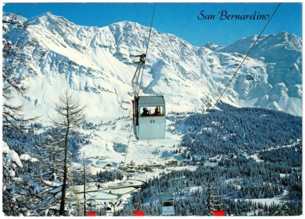Cartoline postali: San Bernardino - Gondelbahn Confin – Usato da Binningen venduto da Mountainrider