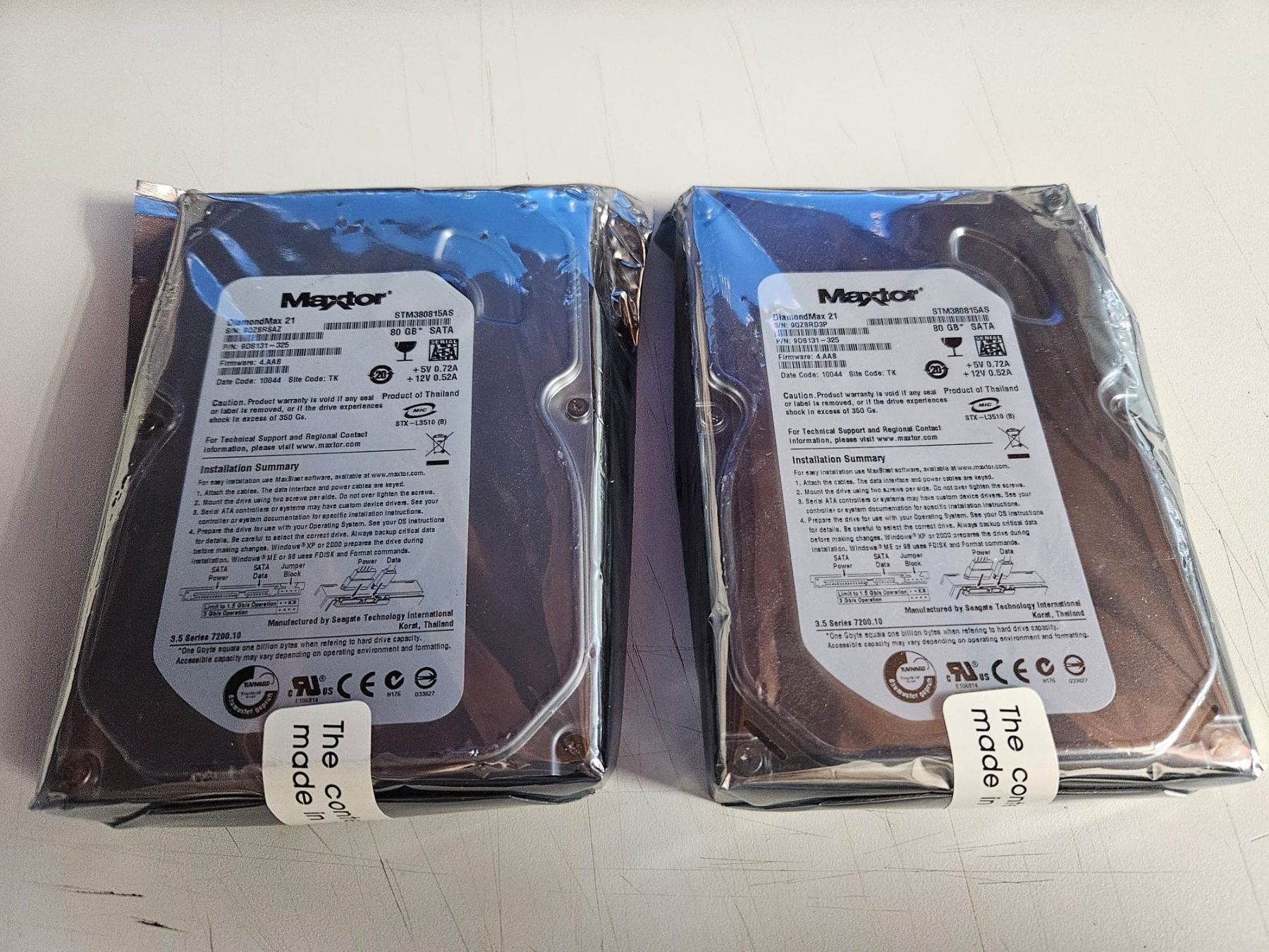 Dischi rigidi: 2 Hard Disk Maxtor 80 GB Sata neu – Nuovo e nell'imballaggio originale da Genestrerio venduto da GIDI02