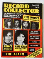 Record Collector Aug 1986 No 84 Who Prince Bolan Byrds Alarm