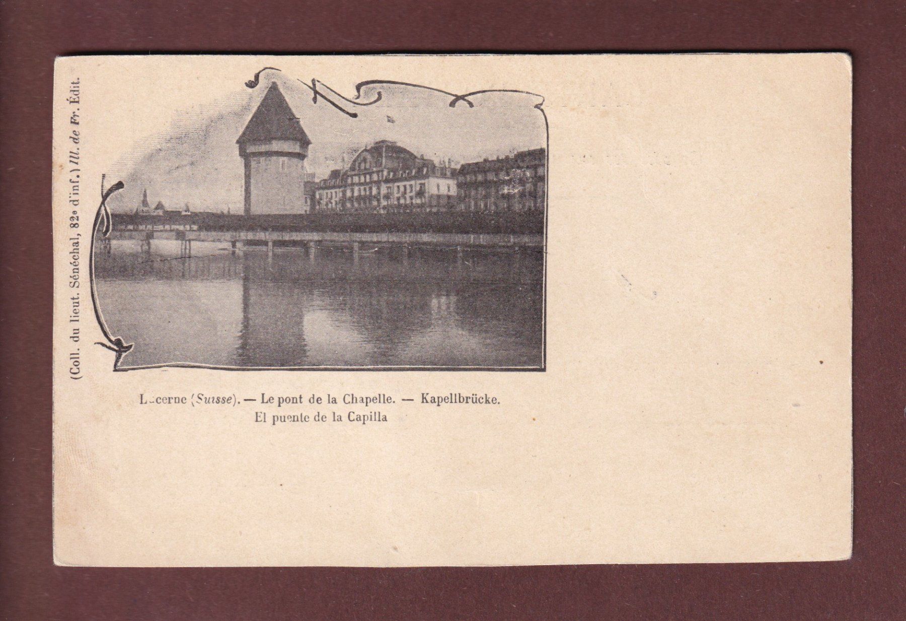 Cartoline postali: LUCERNE - Pont de la Chapelle – Usato da Pully venduto da nicecards-shop