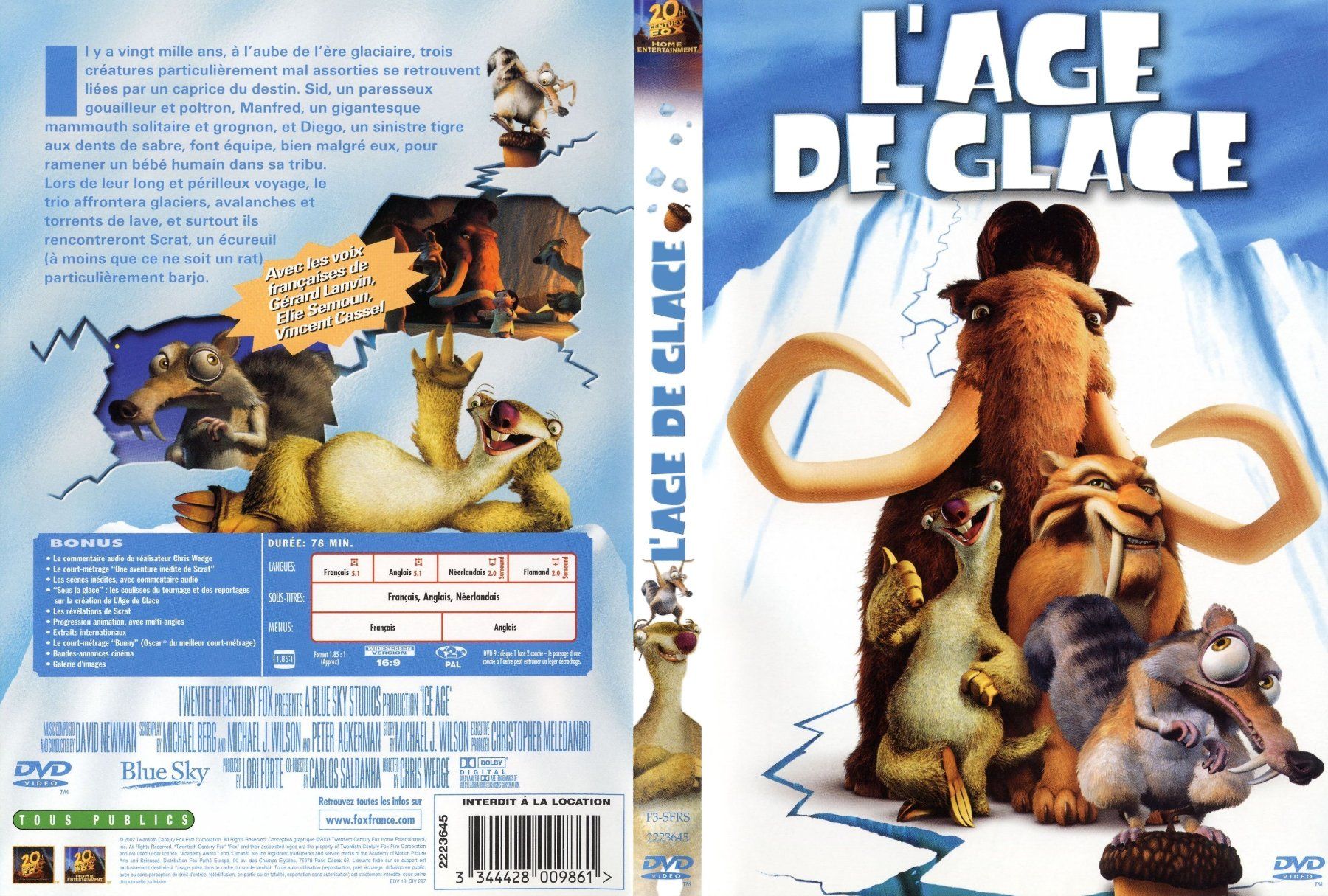 Tous les DVDs: DVD L'âge de glace – D'occasion à Nods par Tib99 1