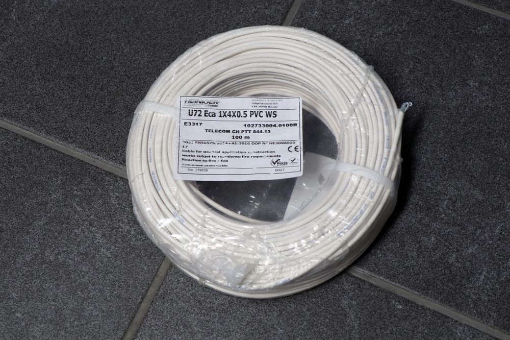 25m SAT-Antennenkabel 5-fach Geschirmt – Für 4K/8K UHD, 135 DB, Mit F-Steckern