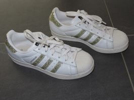 ADIDAS Superstar silbrig Gr.38.5 +++ wenig getragen +++