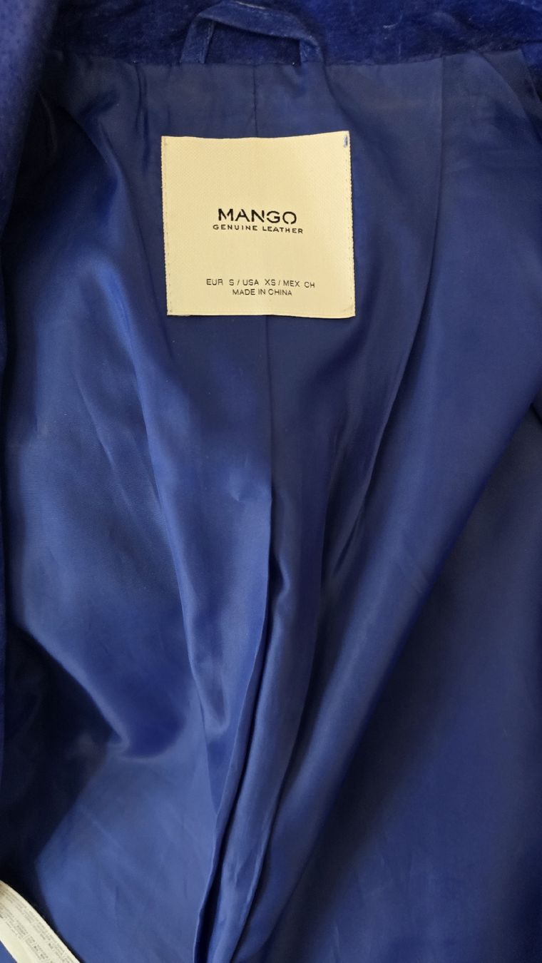 Mango Jacken: Veste NEUVE en daim bleue électrique Mango, taille S – Neu (gemäss Beschreibung) aus Genève von Saleena 8
