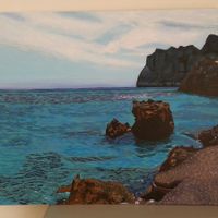 Acrylic Gemälde "Mallorca.Cala San Vicence." 100 cm x 120 cm