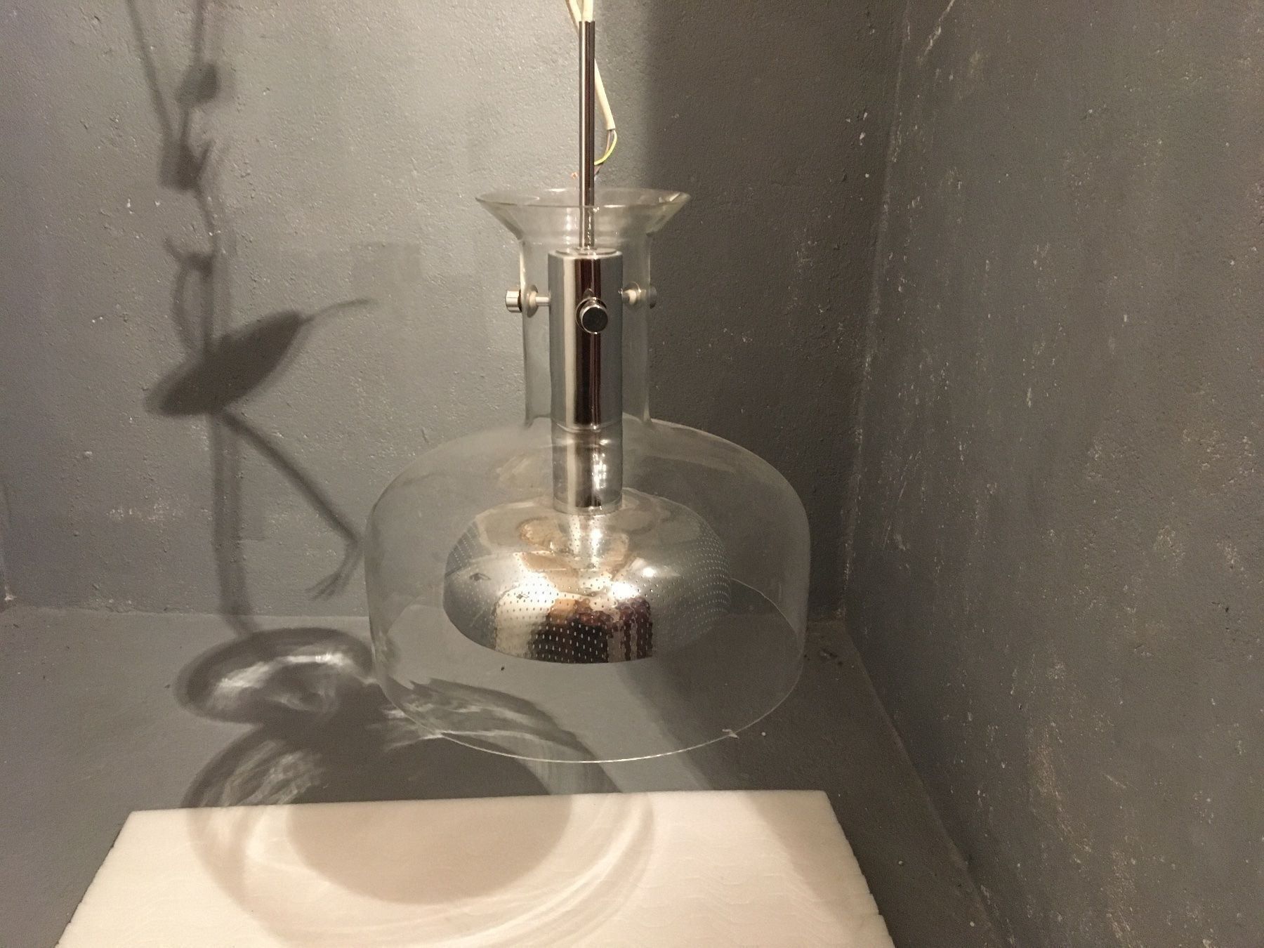 Lampade: Suspension verre chromé Anders Pehrson – Usato da Vernier venduto da Leandro055