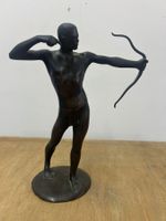 antike Bronzefigur Spartaner von Mergehen signiert um 1880