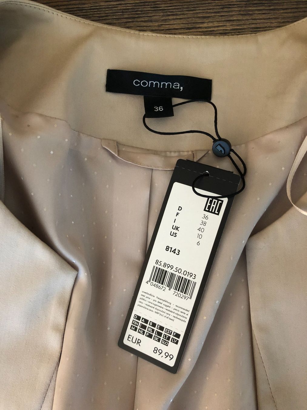 Giacche: Blazer Bolero von Comma, Grösse 36 beige – Nuovo (secondo la descrizione) da Berg am Irchel venduto da Zweiti_Chance 5