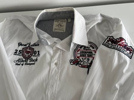 Camp David Hemd, Grösse L, Weiss, gebraucht