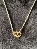 Kette Swarovski mit Anhänger 3 ❤️ goldene Silber 925