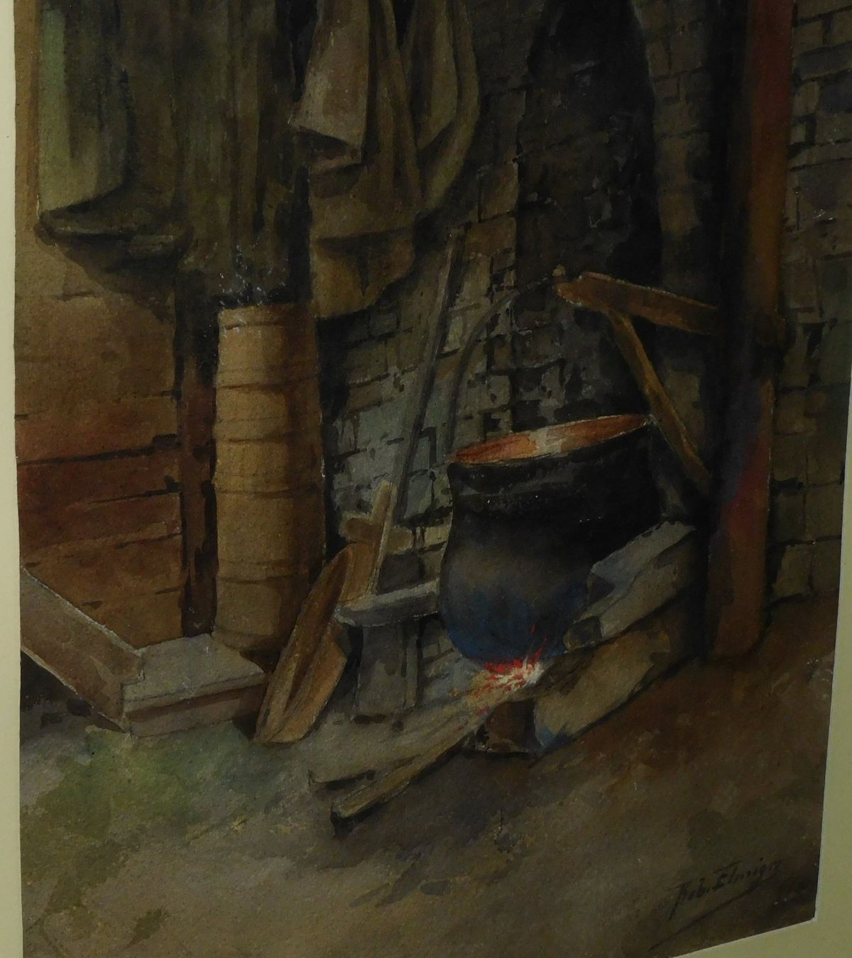 Dipinti: Tempera v Rob Elmiger - Chalet Innenleben Rustico Bild  sign – Usato da Sursee venduto da 76 4