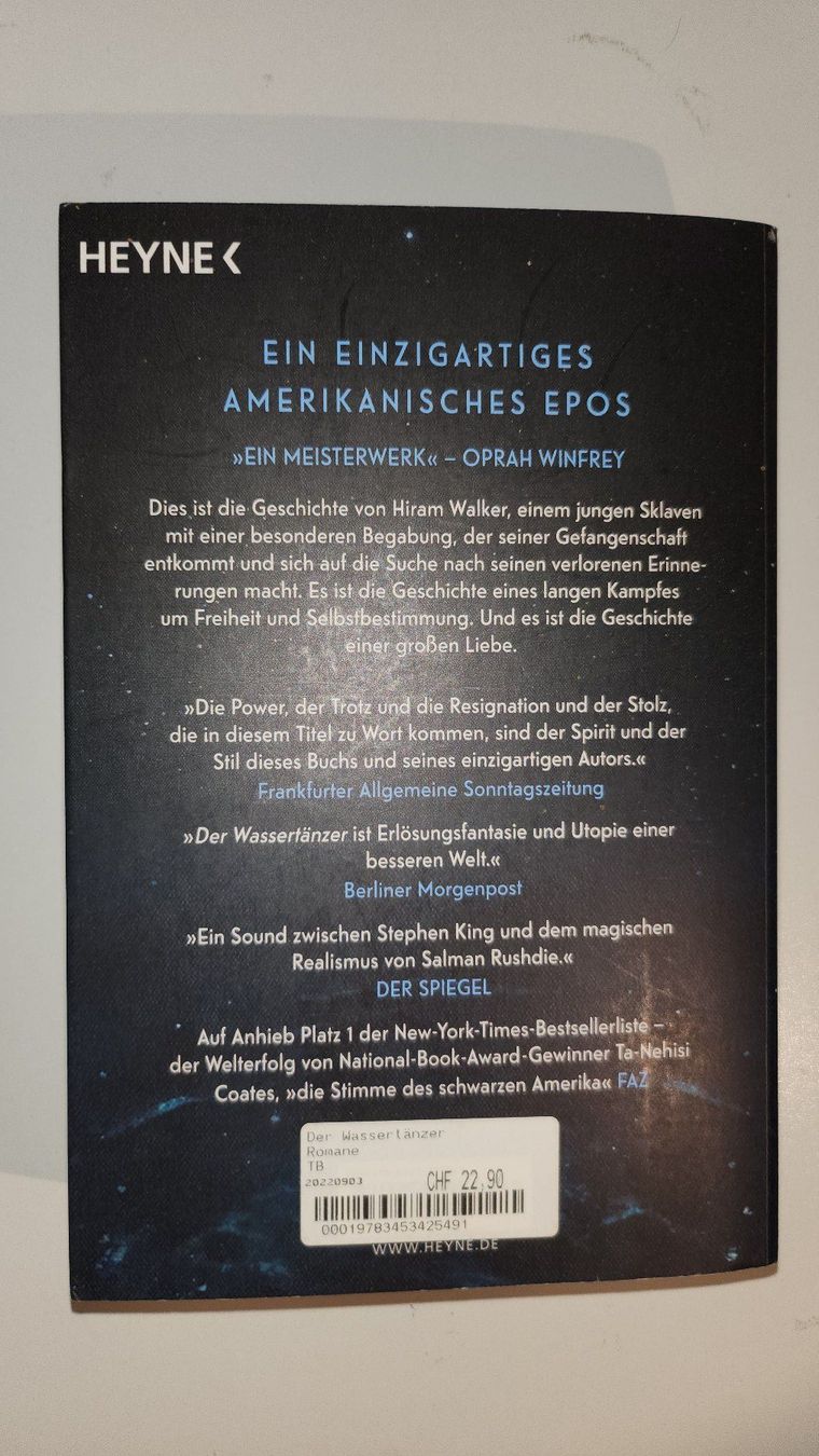 Bücher: Ta-Nehisi Coates: Der Wassertänzer – Gebraucht aus Dietikon von Buchantiqdietikon 1
