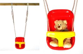 Babyschaukel Komfort rot/gelb für Kinder bis 3 Jahre