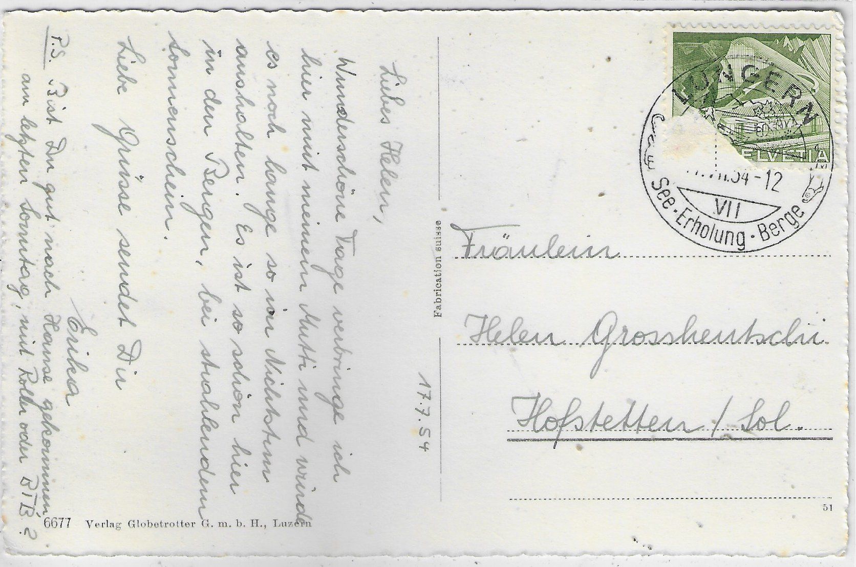 Cartes postales: Lungern - Kirche – D'occasion à Ettingen par Kartenplanet 1