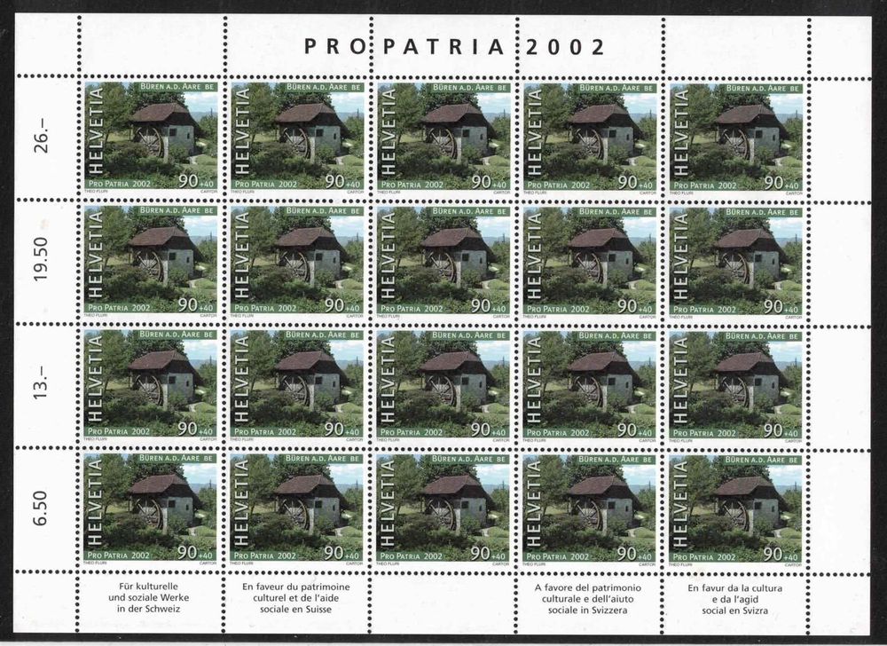 Pro Patria 2002 90Rp. zum Frankaturwert Kaufen auf Ricardo