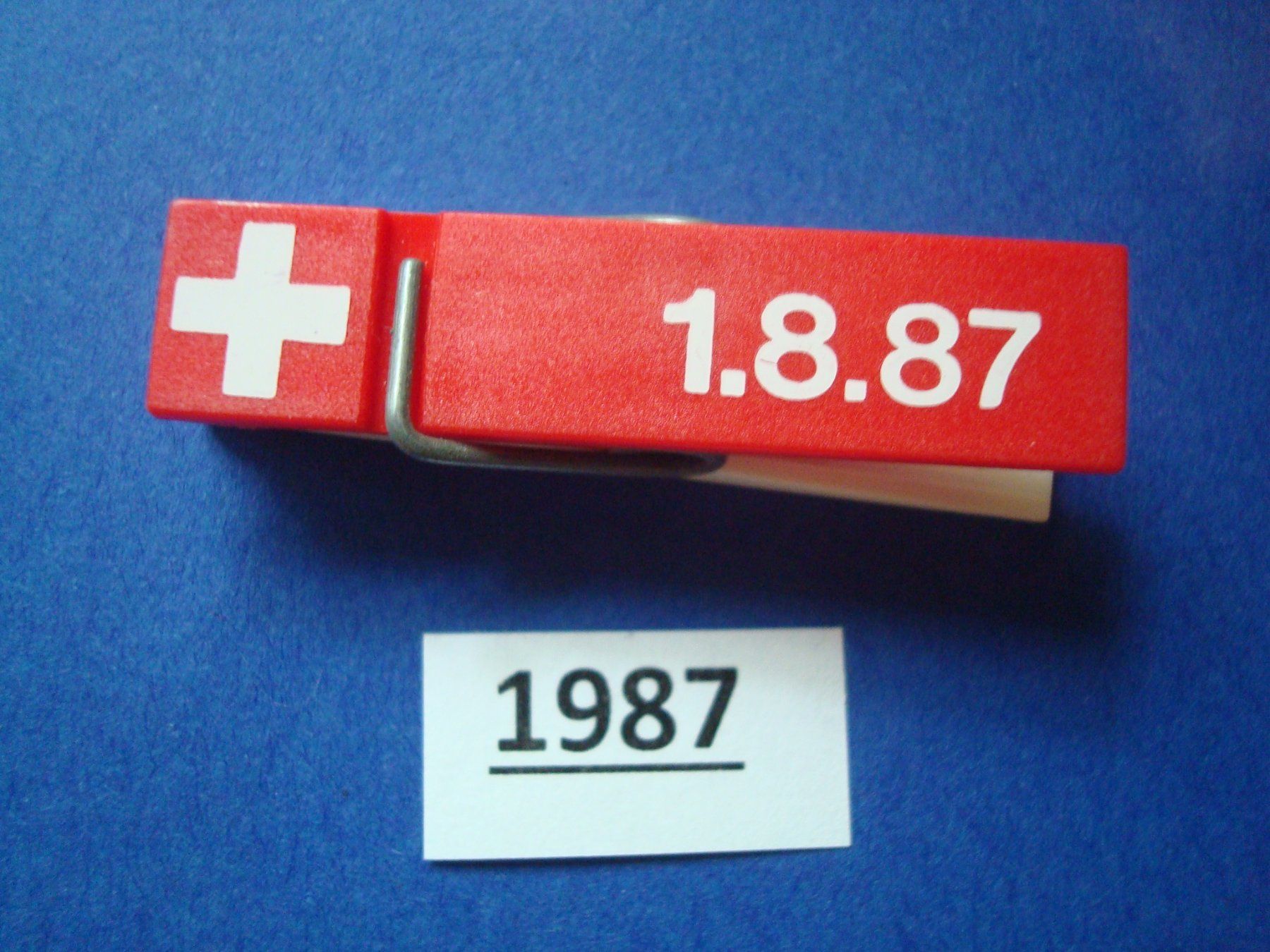 Placchette & Badge: Abzeichen 1. August 1987 – Usato da Riehen venduto da Baerewaegli