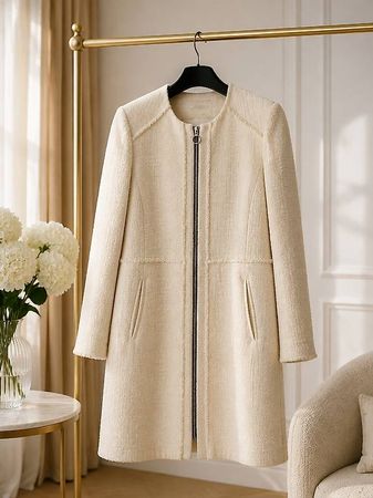 Eleganter Damenmantel Gr. 4446 | Strukturstoff Bouclé 
