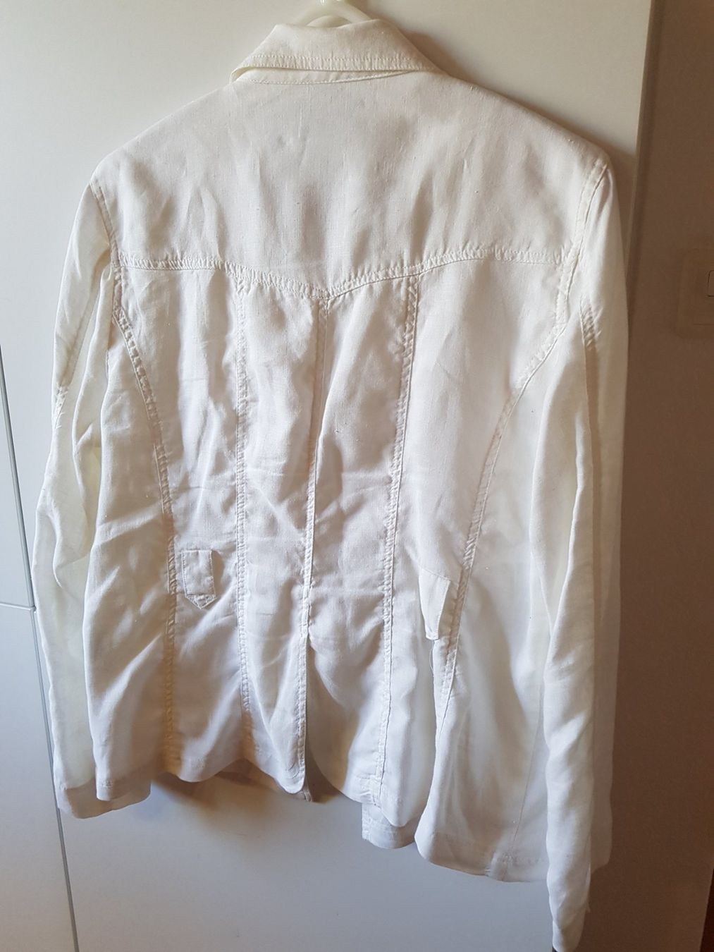 Manor Giacche: Leinenjacke Weiss mit Gürtel, Gr. 44 – Usato da Wettingen venduto da halloween01 3