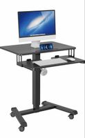 Mobiler Schreibtisch 65x45cm mit 4 Rollen und Tastaturablage