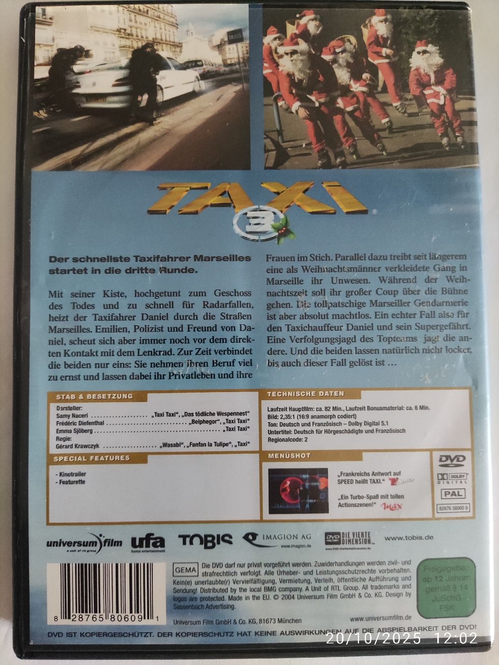 Tutti i DVDs: Taxi 3 DVD Video – Usato da Basel venduto da Alacant 1