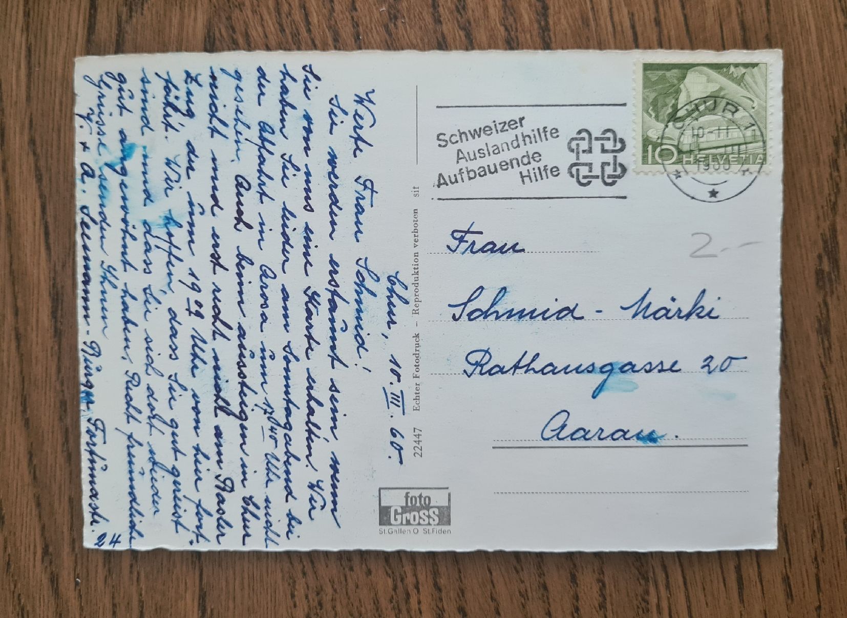 Cartoline postali: Chur mit Silvaplana 1960 – Usato da Ebikon venduto da Donar50 1