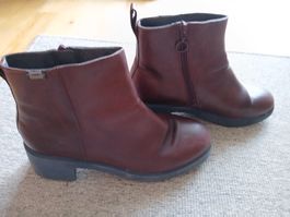 Camper Damen Stiefeletten Leder dunkelrot Grösse 39