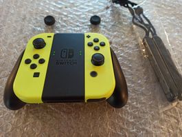 Original Nintendo Switch Joy-Con Set (Neon-Gelb)+ Grip / NSW