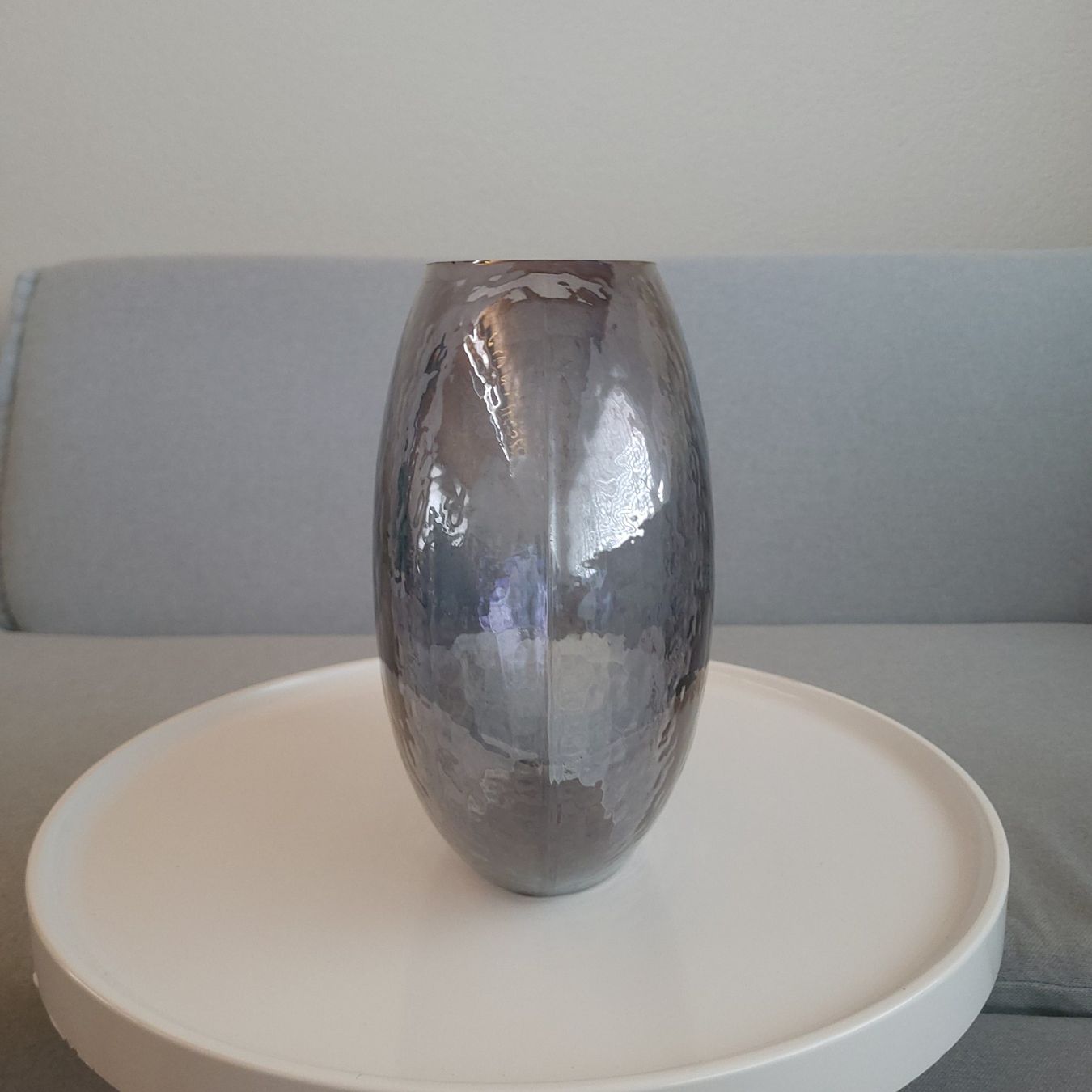 Vasi & Recipienti: Runde, gewölbte Vase aus Rauchglas – Usato da Savièse venduto da qm2710 1