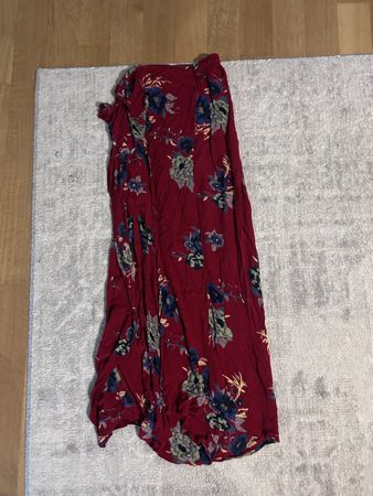 Maxi skirt floral print red
