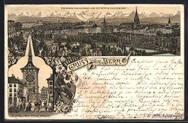 Vorläufer-Lithographie Bern, 1893, Pano