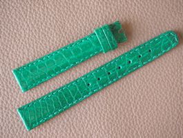 Luxus: echt Krokodil NOS 14mm grün Croco Uhrenband 14x12 mm