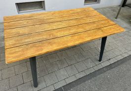 Table jardin bois et métal 