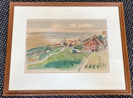 Aquarell Landschaft - Szene von Max Hegetschweiler (ID M187)