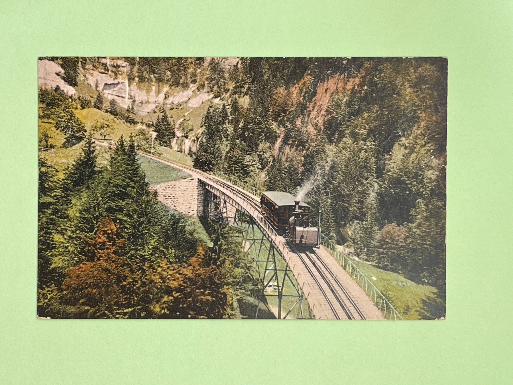 Cartoline postali: Rigibahn - Schnurtobelbrücke – Usato da Steg VS venduto da _vinci_