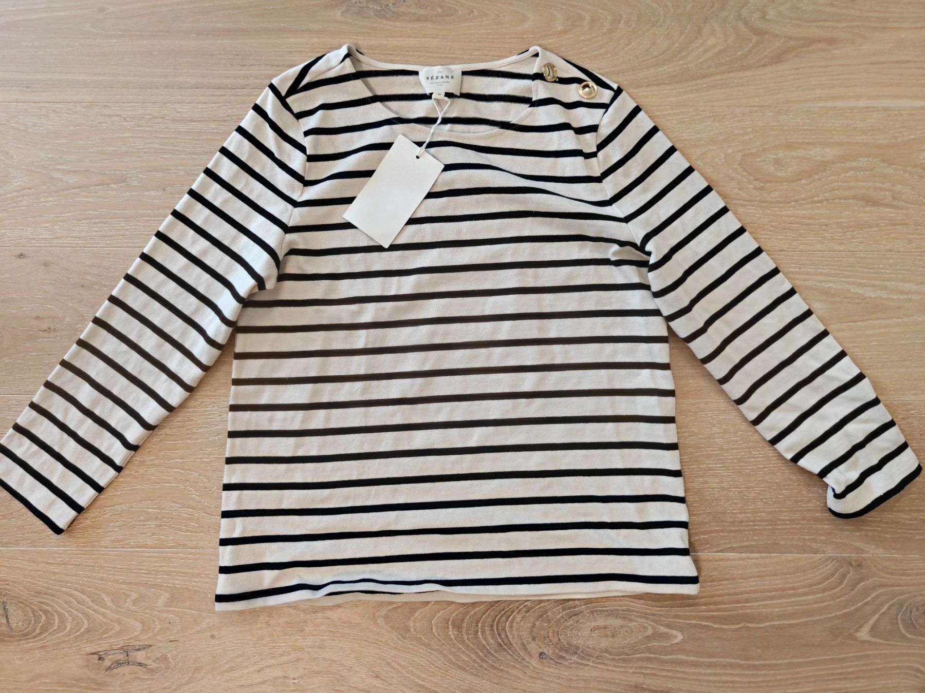 Sezane Maglioni & Felpe: Sezane Ringelshirt schwarz-weiss, Gr. M, neu – Usato da Hedingen venduto da muse10