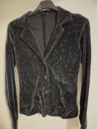 zeitlos blazer schwarz glanz neu gr 0, eu 34