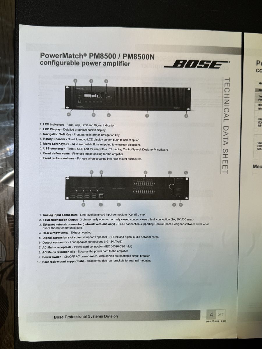 Bose Amplificatori: Amplificateur Professionel Bose PM8500 – Usato da Crissier venduto da ale_cp75 4