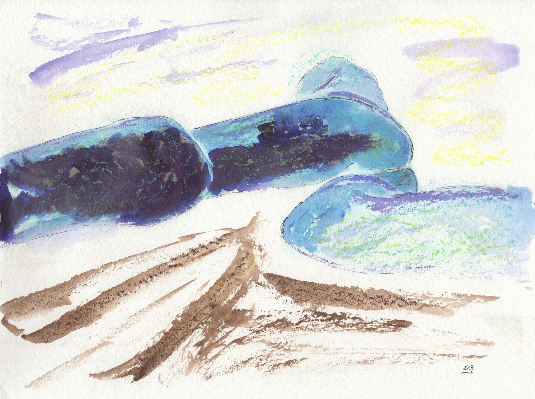 Gemälde: Aquarell: Back legs – Neu (gemäss Beschreibung) aus Fribourg von erw_68dx