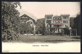 Interlaken, Hotel Ober von der Wiese aus