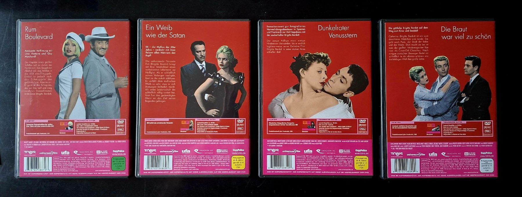 Tutti i DVDs: Brigitte Bardot DVD Collection Box-Set - 4 Filme  – Usato da Liestal venduto da Abimos 3
