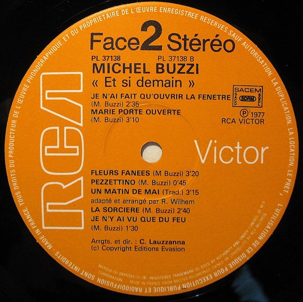 Dischi in vinile: MICHEL BUZZI "Et Si Demain" LP in VG++/EX – Usato da Monthey venduto da Pingmub 4