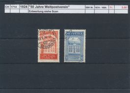 1924 "50 Jahre Weltpostverein", gestempelt