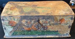 Coffret de mariage peint - année 1800