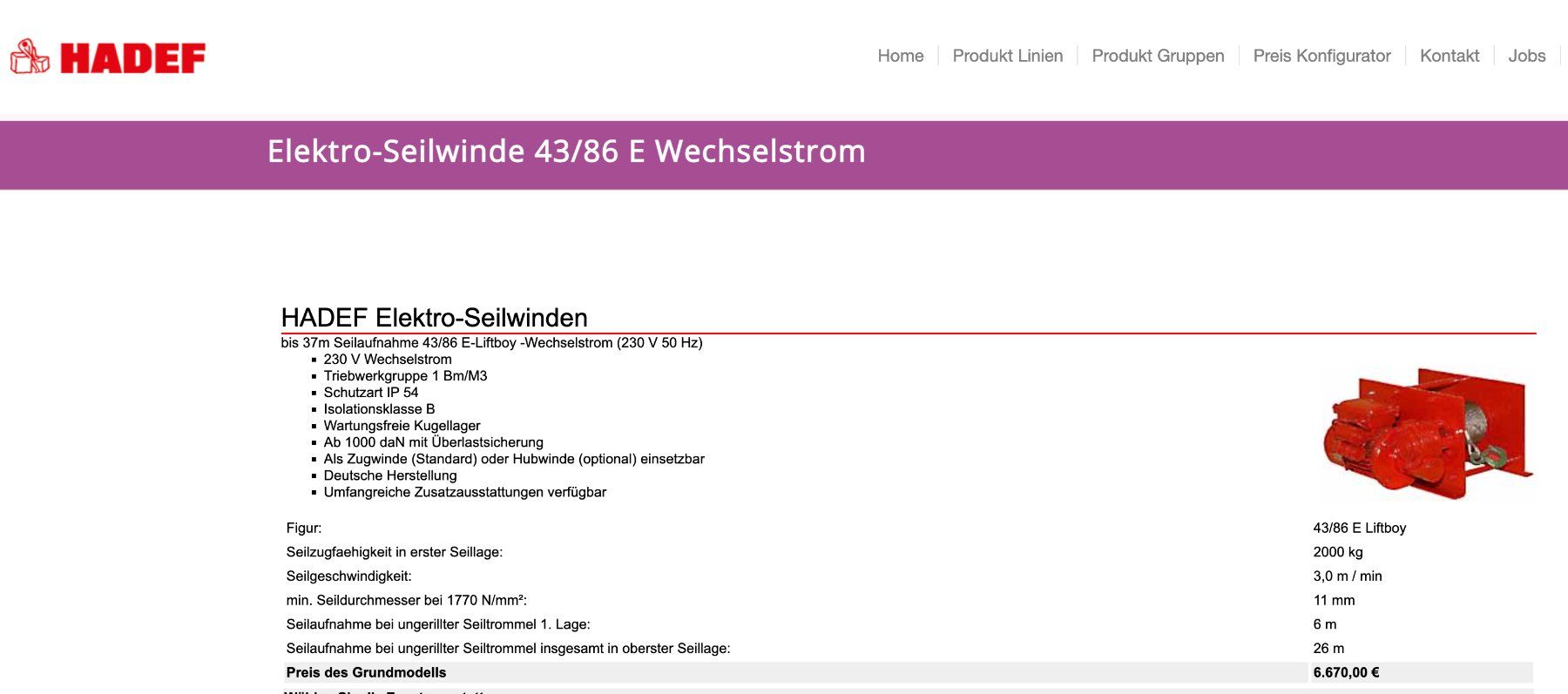 Altro per stoccaggio & trasporto: Winde – Nuovo e nell'imballaggio originale da Niedergösgen venduto da kapphoernchen 9