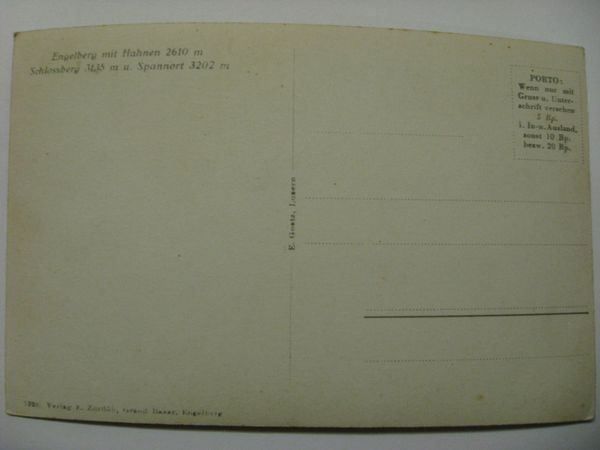 Cartoline postali: AK  Engelberg – Usato da Gundetswil venduto da Egro01 1