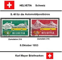 S.-M für die Automobilpostbüros  Ausgabe Schweiz